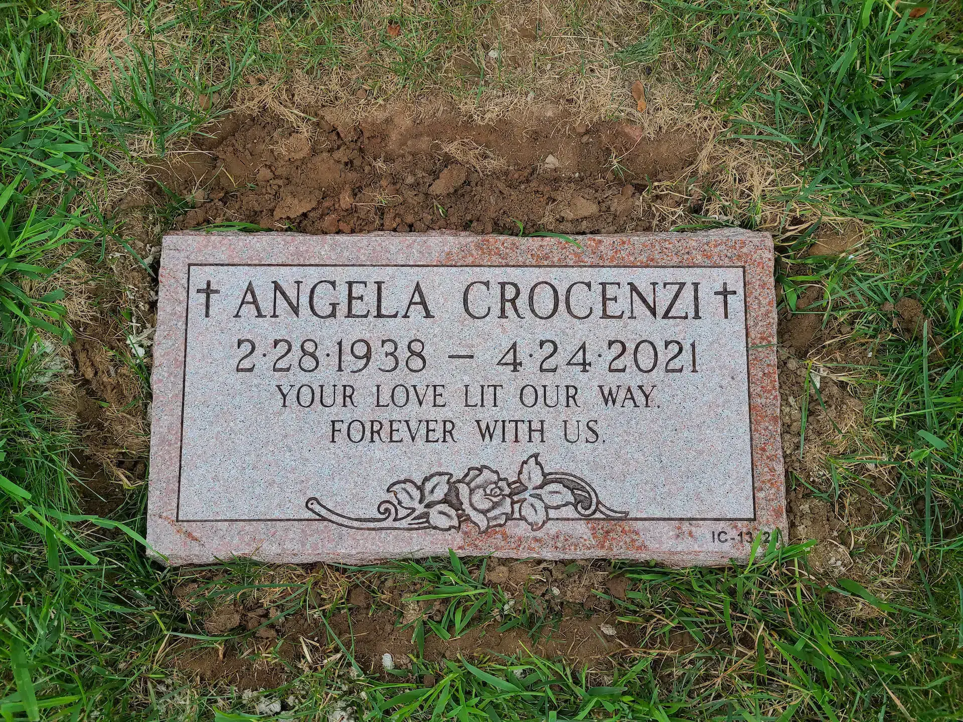Granite Custom Grave Marker hand-carved by Custom Marker Shop in NJ — image 1