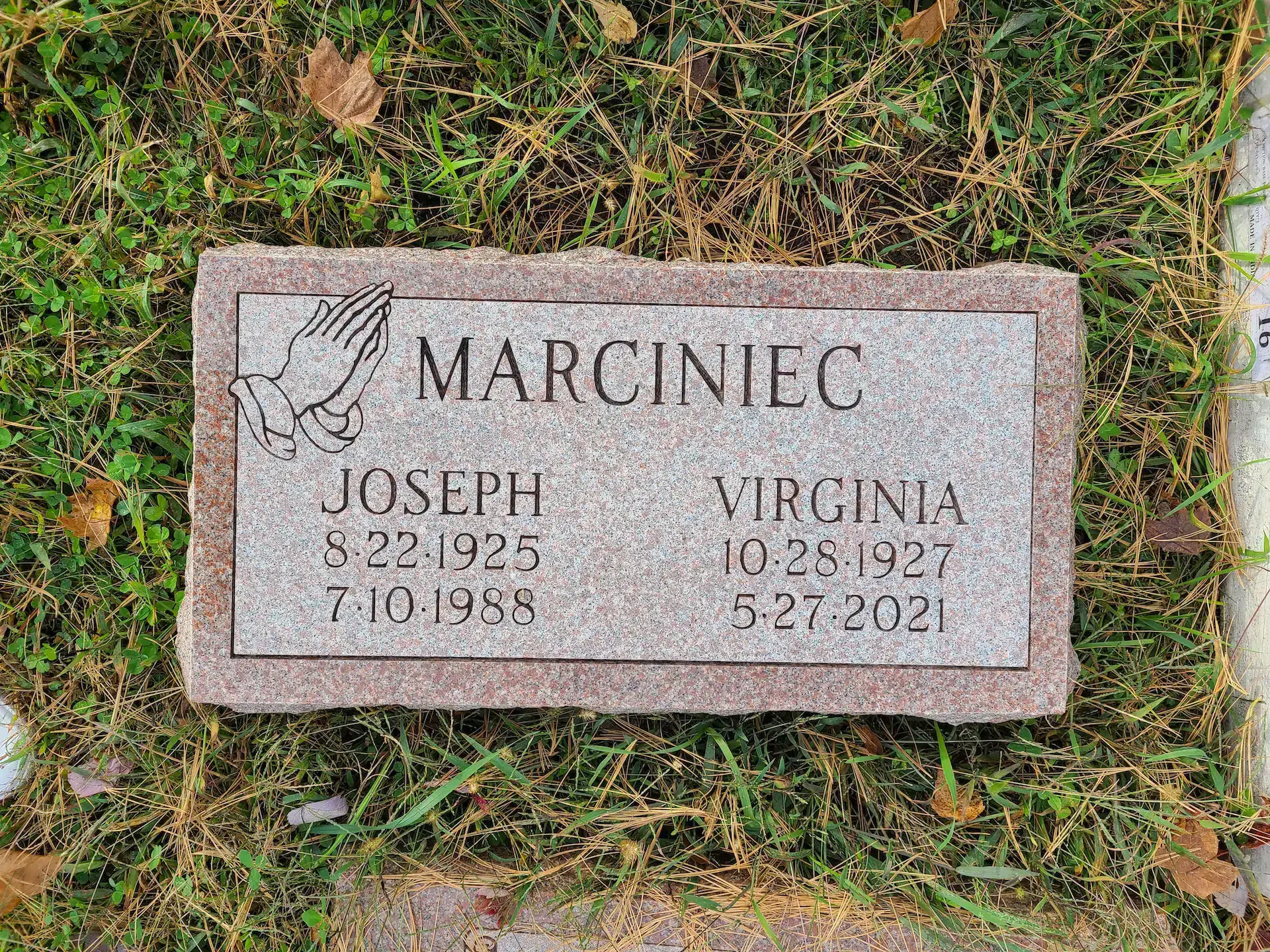 Granite Custom Grave Marker hand-carved by Custom Marker Shop in NJ — image 2